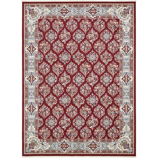 Unique Loom Narenj Sheffield Burgundy 10' 0 x 13' 0 Area Rug