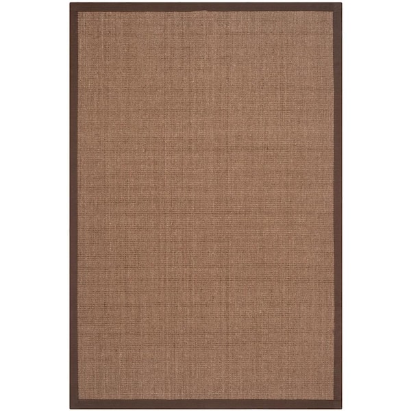 SAFAVIEH Natural Fiber Brown 4 ft. x 6 ft. Border Area Rug