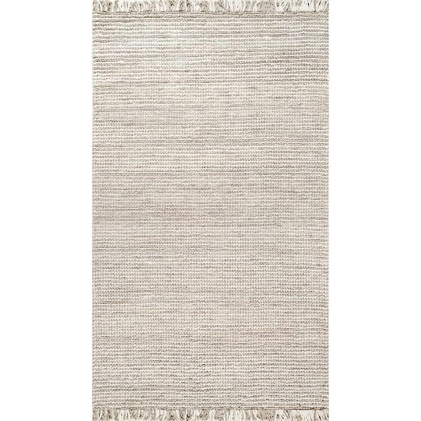nuLOOM Eileen Solid Beige 9 ft. x 12 ft. Area Rug