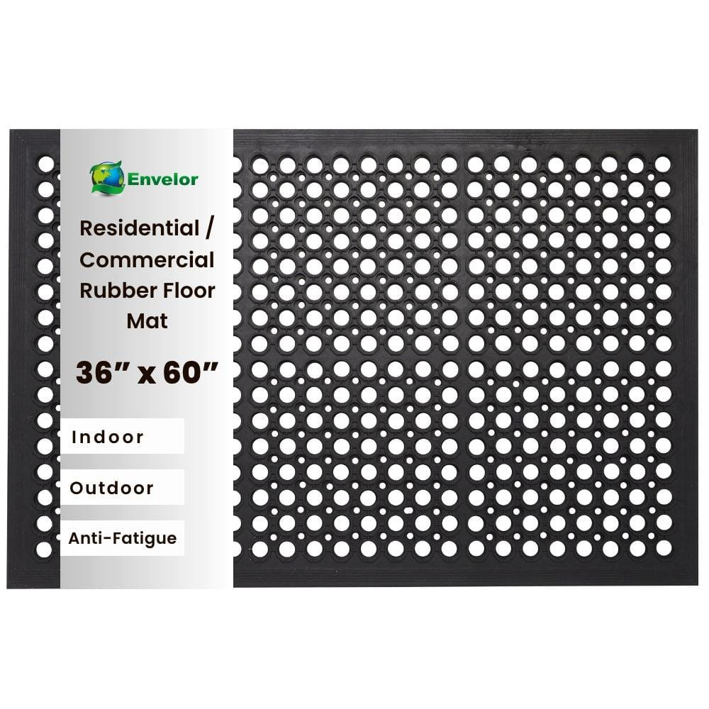 Anti Fatigue Black 36 in. x 60 in. Rubber Non-Slip Commercial Floor Mat price history on PriceWatchPro