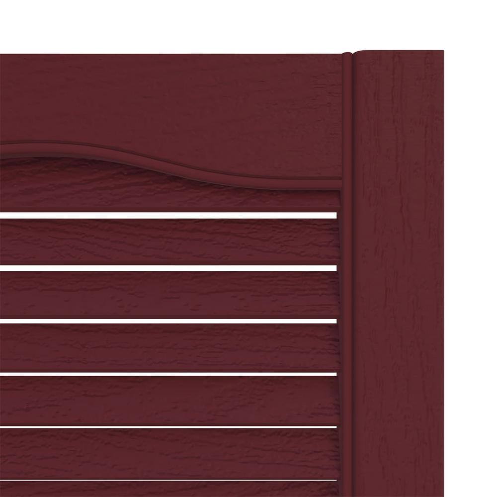 Wineberry 14.5" x 36" Louvered Vinyl Exterior Shutters Pair