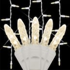 7 ft. 70-Light M5 LED Warm White Twinkle Icicle Light Set