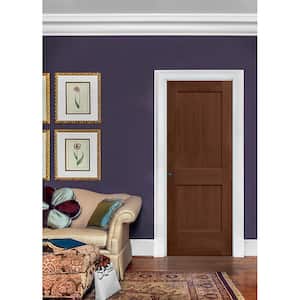 32 in. x 80 in. Monroe Milk Chocolate Stain Left-Hand Solid Core Molded Composite MDF Single Prehung Interior Door