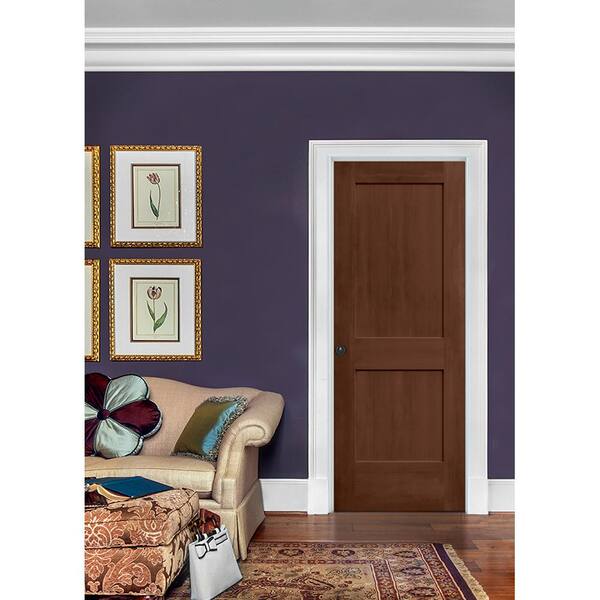 JELD-WEN 36 in. x 80 in. Monroe Milk Chocolate Stain Left-Hand