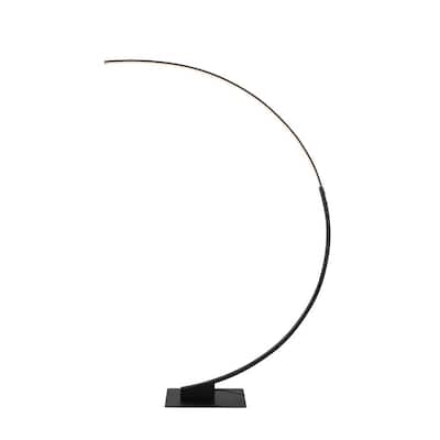HOMEGLAM Transit 78 in. H Linear Dimmable LED Floor Lamp, - Brushed Nickel  HG2711-BN - The Home Depot