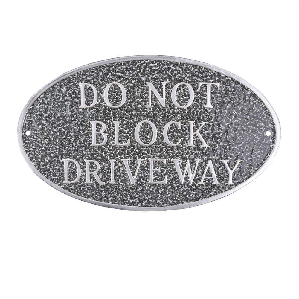 6 in. x 10 in. Small Oval Do Not Block Driveway Statement Plaque Sign-Swedish Iron price history on PriceWatchPro