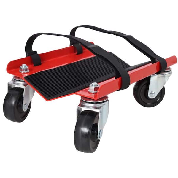 Tidoin Red Steel Heavy Duty Snowmobile Dolly with 2.5 in. Swivel
