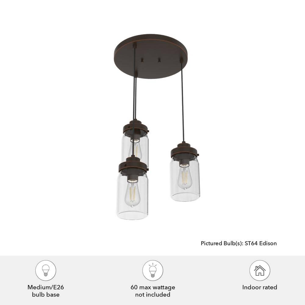 Devon Park Onyx Bengal 8.75" Rustic Cluster Jar Pendant Light
