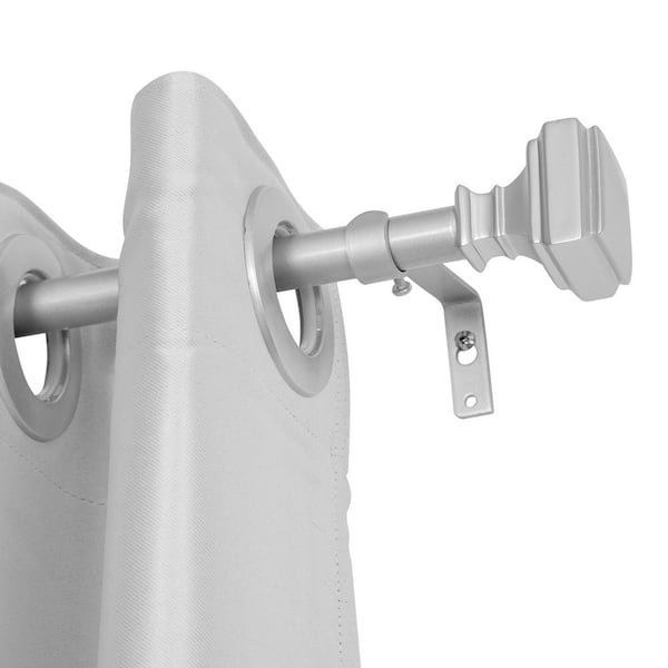 Utopia Alley 0.625 Inch Curtain Rod For Windows 48 to 86 Inch, Adjustable Drapery Rods, Nickel