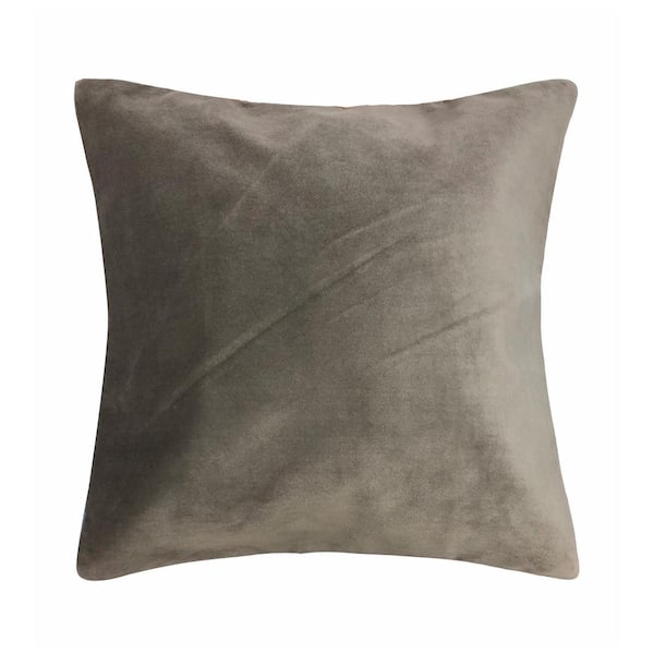 Venetian Velvet Chocolate 18 in. x 18 in. Decorative Pillow