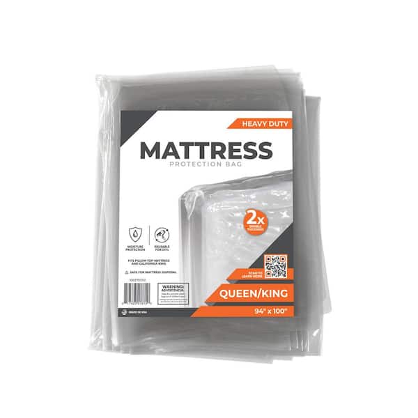 Pratt Retail Specialties 99 in. D x 77.5 in. H x 14 in. W Heavy-Duty Queen and King Mattress Bag 5 Pack