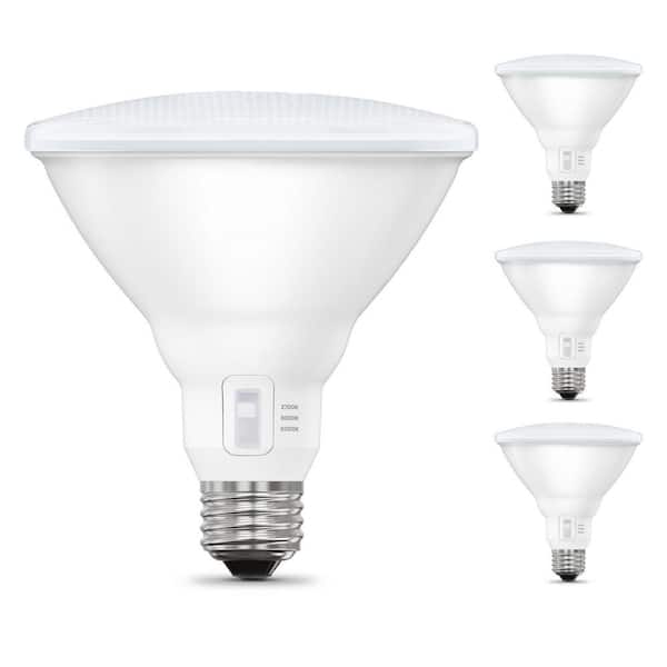 90-Watt Equivalence PAR38 Non-Dimmable 90 CRI E26 LED Light Bulb Selectable Color Temperature (2700K/3000K/5000K) 4-Pack