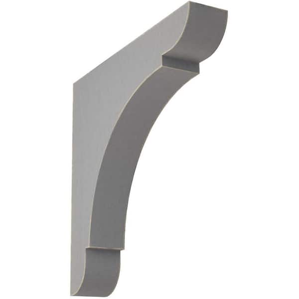 Ekena Millwork 1-3/4 in. x 10 in. x 10 in. Pebble Grey Large Olympic Wood Vintage Decor Bracket