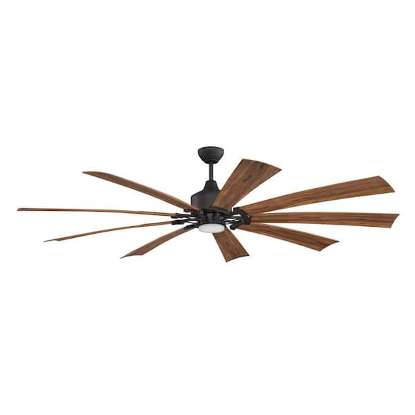 CRAFTMADE Eastwood 60 in. Indoor/Outdoor Dual Mount 6-Speed Espresso Ceiling Fan w/ Integrated LED Light Kit & Remote/Wall Control