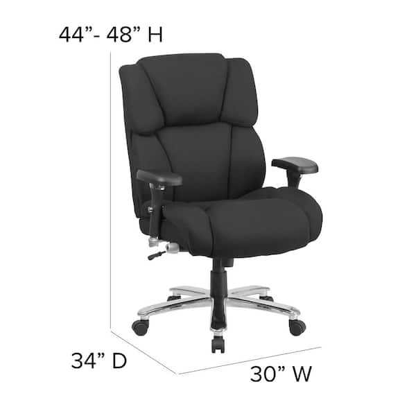 Flash Furniture Black Fabric Contemporary Adjustable Height Swivel