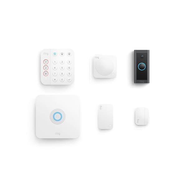 Ring Wireless Alarm Home Security Kit (5-Piece) (2nd Gen) with Wired Video Doorbell