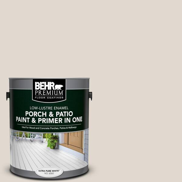 BEHR Premium 1 gal. #PFC-72 White Cloud Low-Lustre Interior/Exterior Paint and Primer In One Porch and Patio Floor Paint