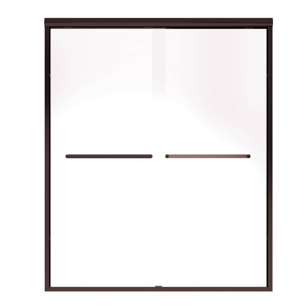 waterpar 56 in. to 60 in. W x 72 in. H Sliding Framed Shower Door in ...