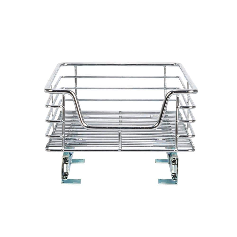 14.5 in. Chrome Sliding Pull-Out Cabinet Organizer