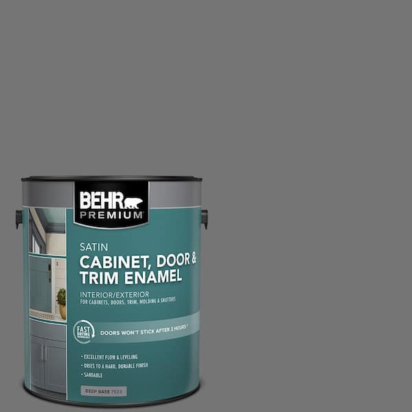 1 gal. #N520-5 Iron Mountain Satin Enamel Interior/Exterior Cabinet, Door & Trim Paint