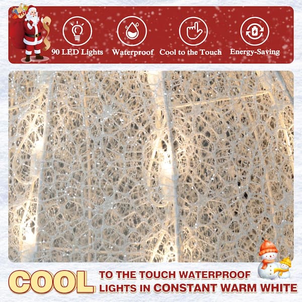 5 ft. Snowman Outdoor Christmas Holiday Yard Decoration Warm White LED