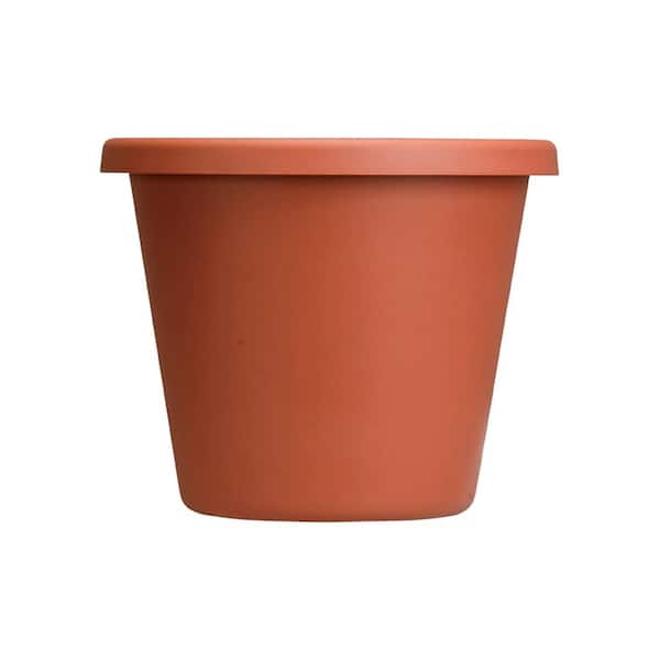 Terra Cotta 12 in. Plastic Outdoor Classic Flower Pot