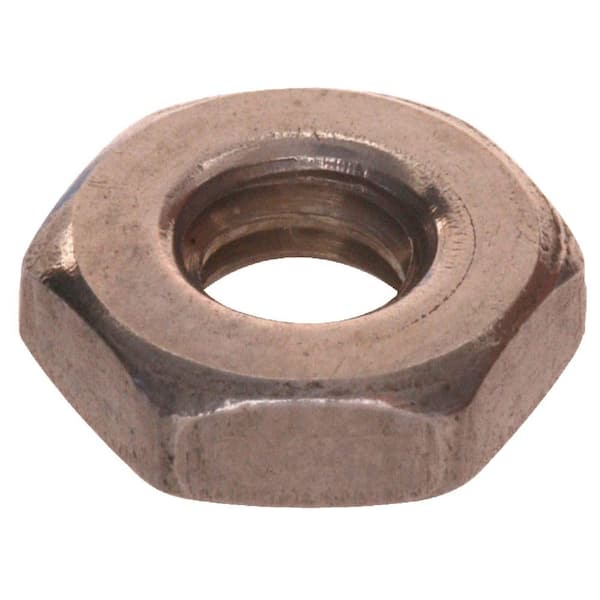 10-24 Hex Nut Stainless Steel 3/8” Flats x 1/8” Thick PKG of 100 