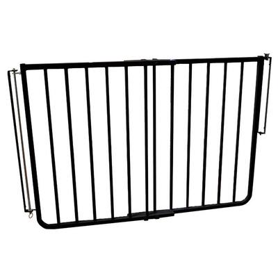 30 in. H x 27 in. to 42.5 in. W x 2 in. D Stairway Special Outdoor Safety Gate in Black