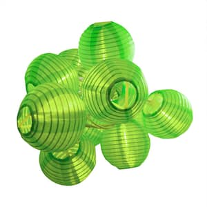 Nylon Lantern String Lights in Green