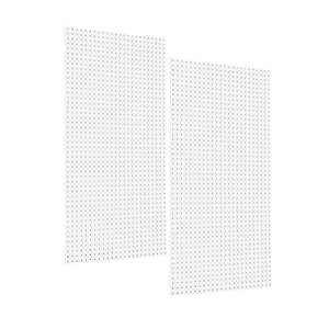 DuraBoard (2) 24 in. x 48 in. x 1/4 in. White Polypropylene Pegboards w/ 9/32 in. Hole Size and 1 in. O.C. Hole Spacing