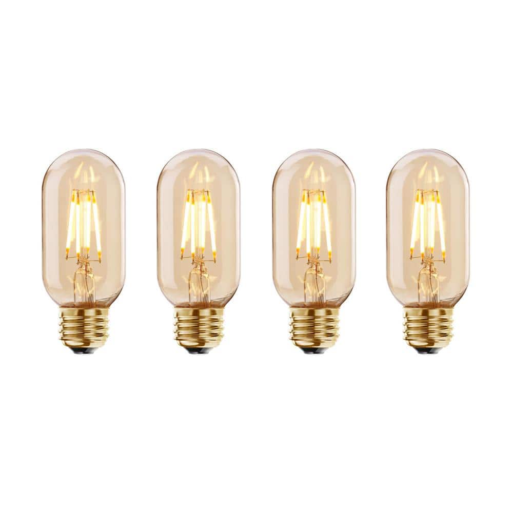 40-Watt Equivalent Amber Light T14 (E26) Medium Screw Base Dimmable Antique