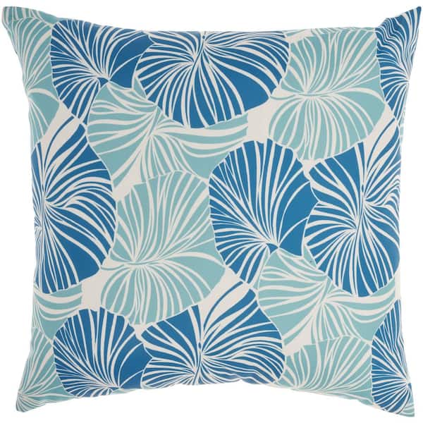 Better Homes & Gardens 20 x 20 Blue Medallion Polyester Outdoor Throw Pillow (1 Piece)