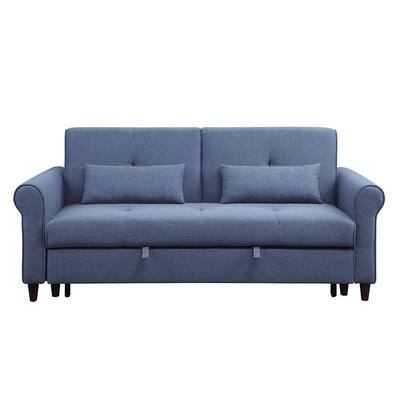 Nichelle Blue Fabric Sleeper Sofa