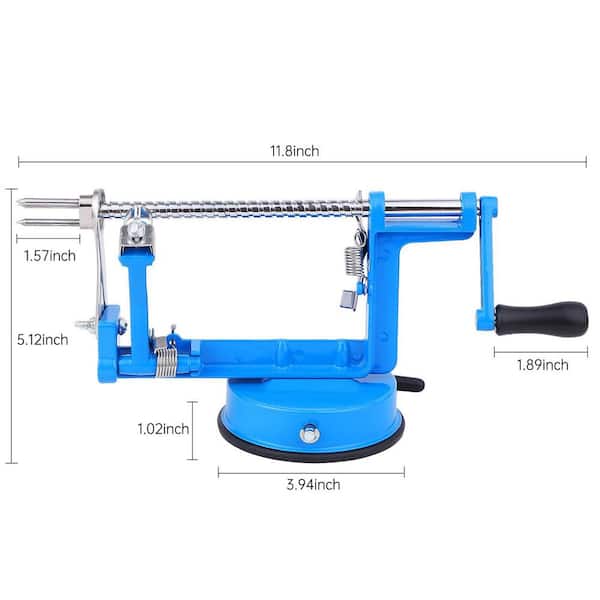 Peeler Corer Sencer Base d'aspiration en acier inoxydable avec coupe-pomme pour éplucher les fruits et les pear peelers également avec corer