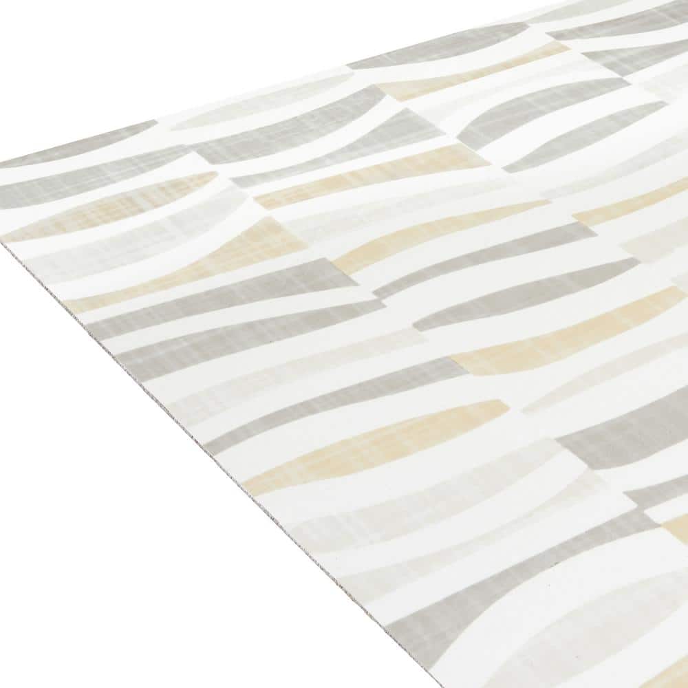 Linen Waves 12-Inch Self-Adhesive Vinyl Floor Tiles