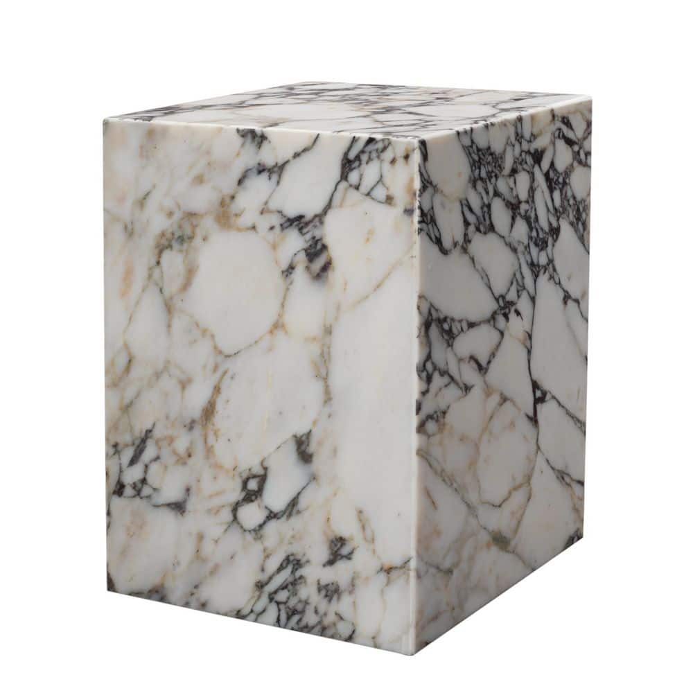 15.00 in. Ivory Square Marble End Table - thumbnail 3