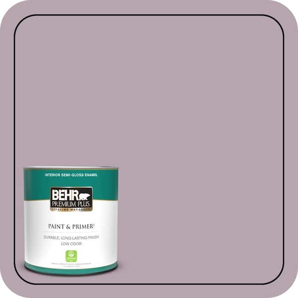 BEHR PREMIUM PLUS 1 qt. #690F-4 Midsummer Dream Semi-Gloss Enamel Low Odor Interior Paint & Primer