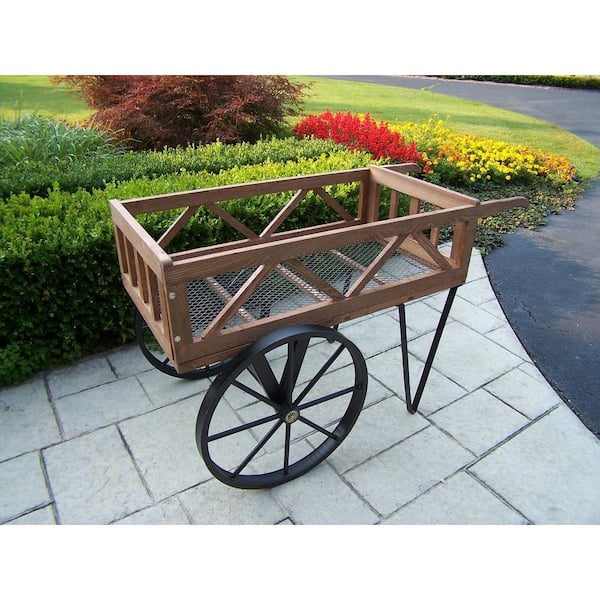 Oakland Living Flower Garden Wagon 92008-BK - The Home Depot