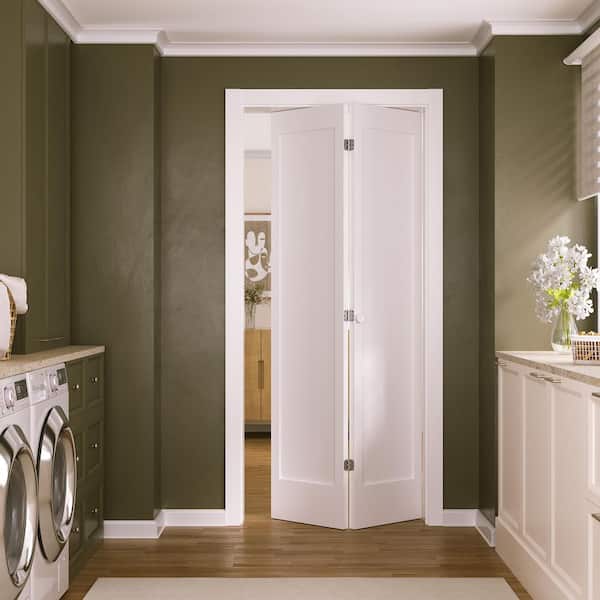 eightdoors 30 in. x 80 in. x 1-3/8 in. 1-Panel Shaker White Prime