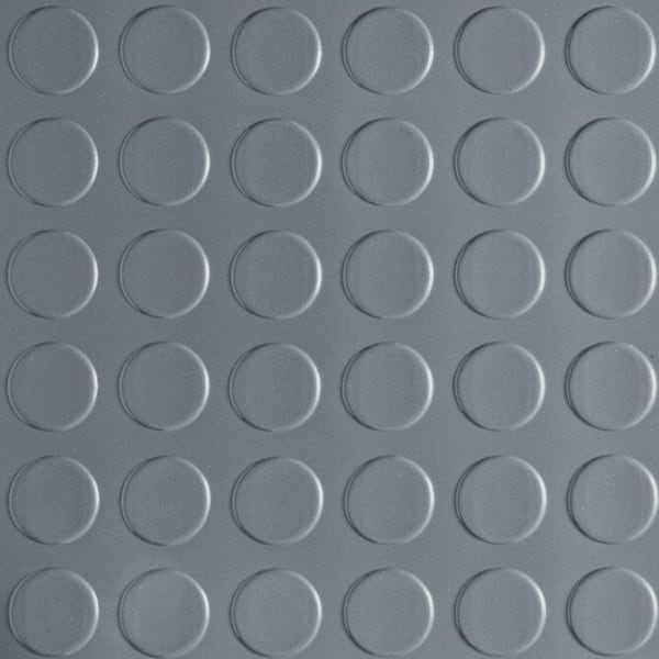 Husky Coin 10 ft. Wide x Your Choice Length Grey Commercial Grade Vinyl Flooring
