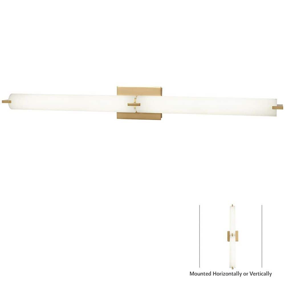 Tube 150-Watt Equivalence Honey Gold Integrated LED Bath Vanity Light Bar price history on PriceWatchPro