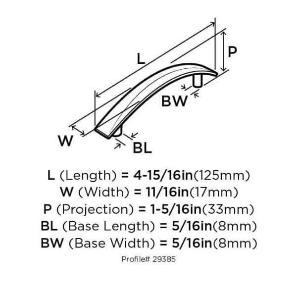 Oil Rubbed Bronze Arch Cabinet Pull with Mounting Hardware