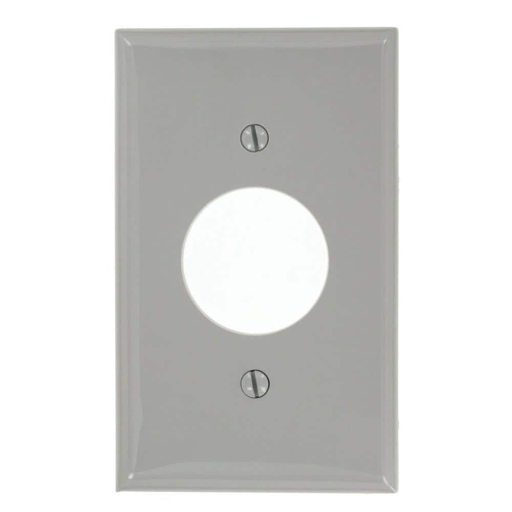 UPC 078477493342 product image for 1-Gang Gray Single Outlet/Receptacle Nylon Standard Wall Plate (1-Pack) 80704-GY | upcitemdb.com