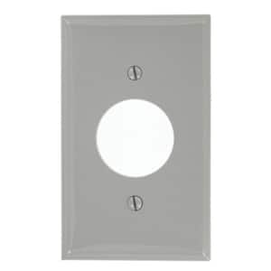Gray 1-Gang Single Outlet Wall Plate (1-Pack)