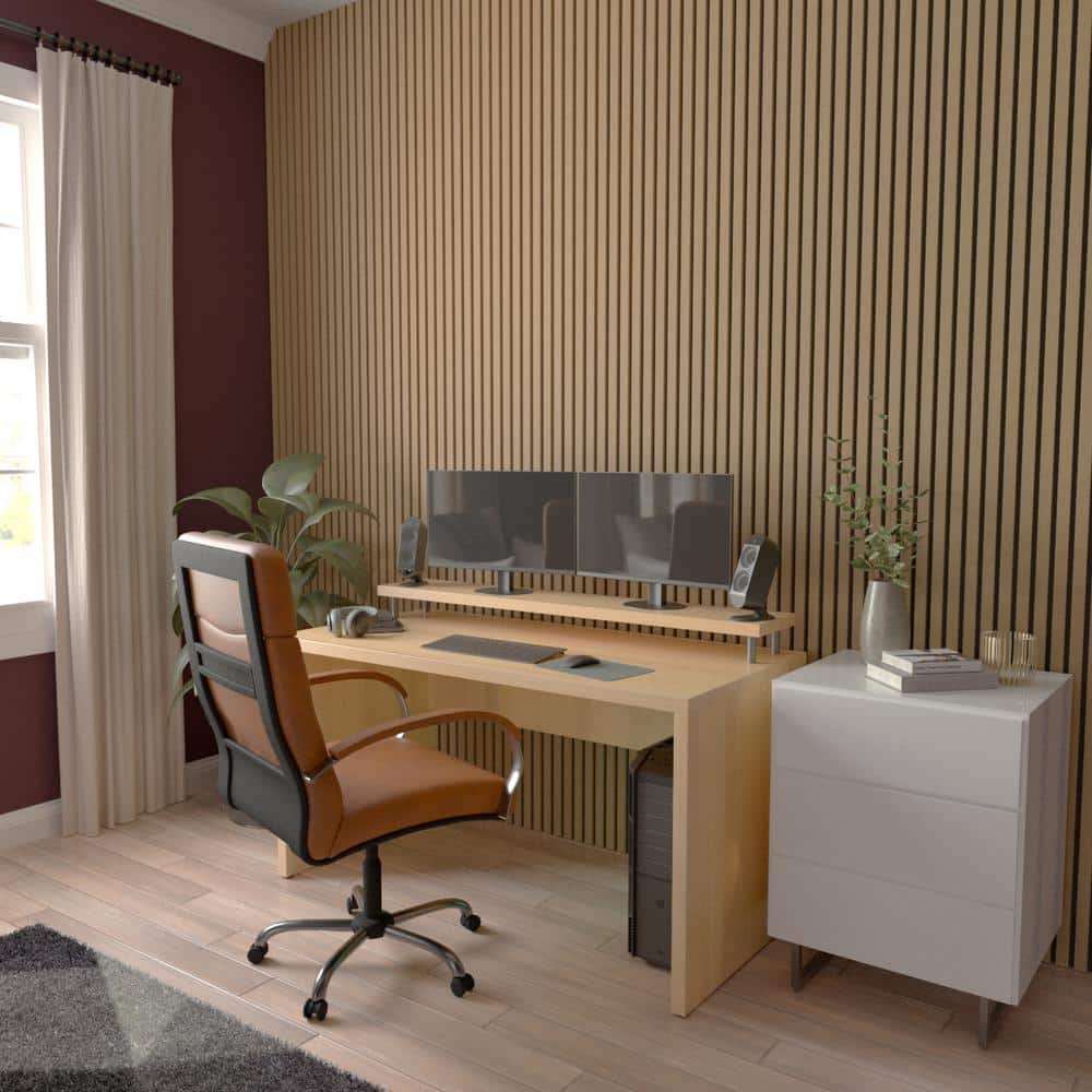 Aged Barrel Medium Slat Wall Panel with Noise Cancelling MDF Veneer