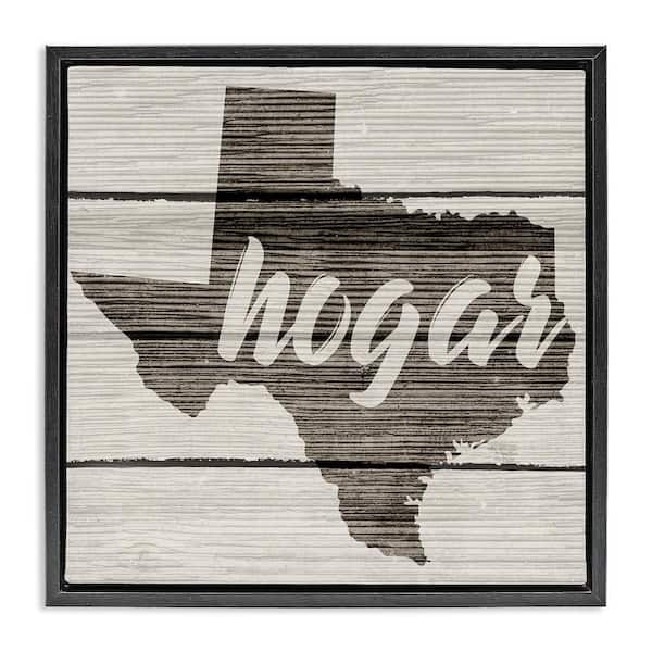 Stupell Industries Texas State Home by Lil' Rue Black Floater Frame Travel Graphic Art Print 18 in. x 18 in.