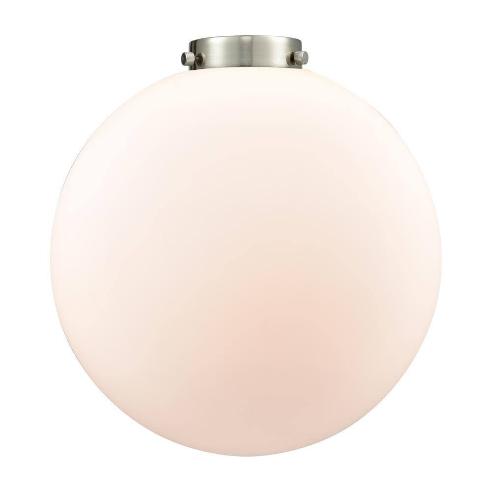 Antique Copper Mini Globe Pendant Light with Matte White Glass