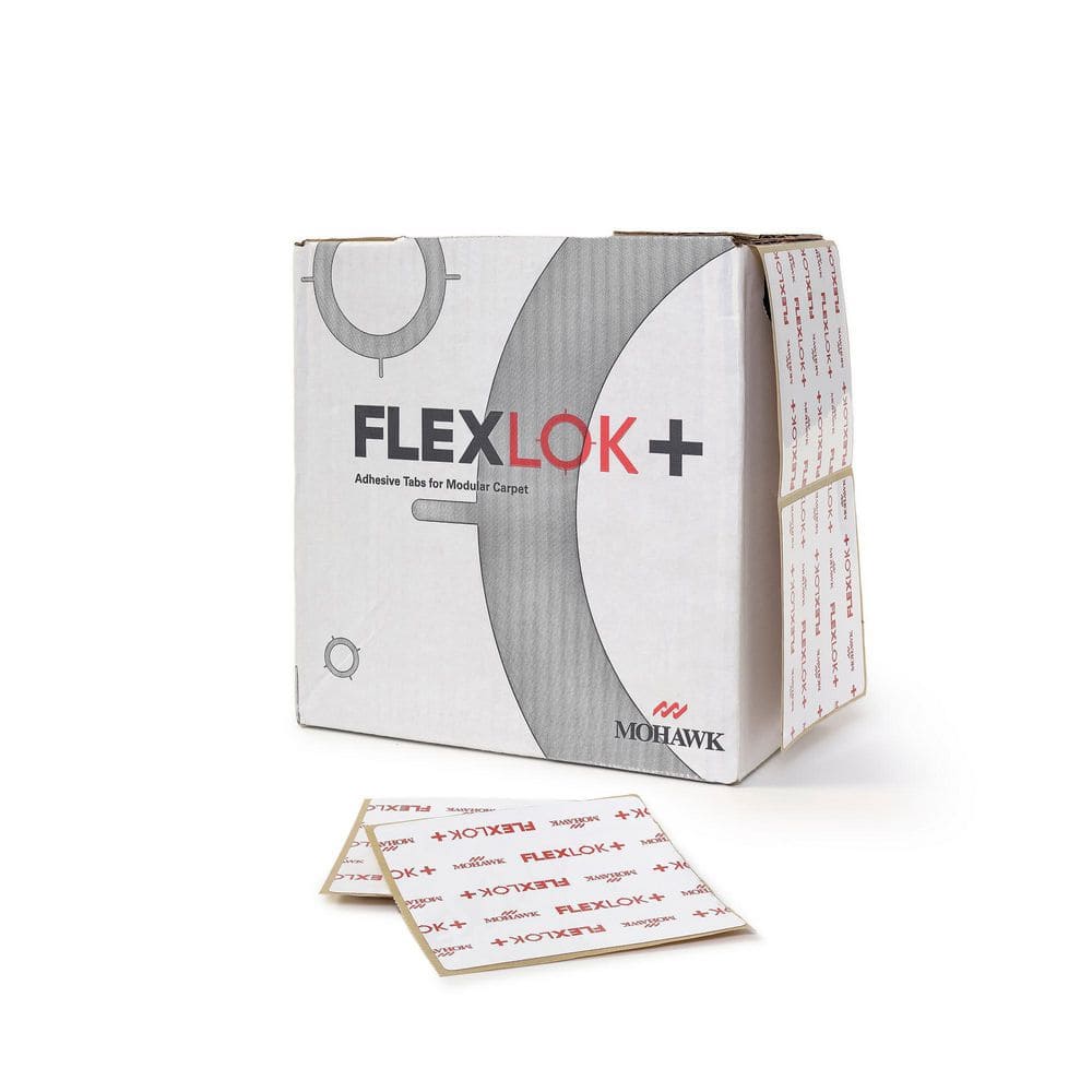 Mohawk FlexLok Floor 80-oz Adhesive Tabs Commercial/Residential 8.5-in x 9-in Box (4-in x 4-in Tabs) 500 Tabs In A 5 lbs Box -  FLXTB-1 08B9C