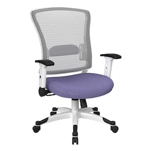 SPACE Seating Mesh Adjustable Height Cushioned Swivel Tilt Ergonomic Managers Chair in Violet with Adjustable Arms