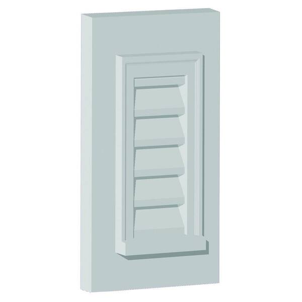 Fypon 19 in. x 25 in. x 2 in. Polyurethane Decorative Vertical Louver with Flat Trim